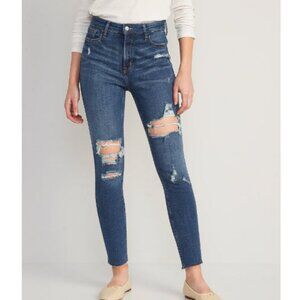 Old Navy Extra High-Waisted Rockstar Stretch Super-Skinny Jeans Size 10